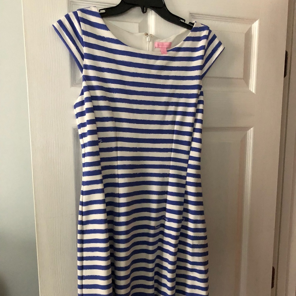 Blue and white stripe Lilly Pulitzer dress